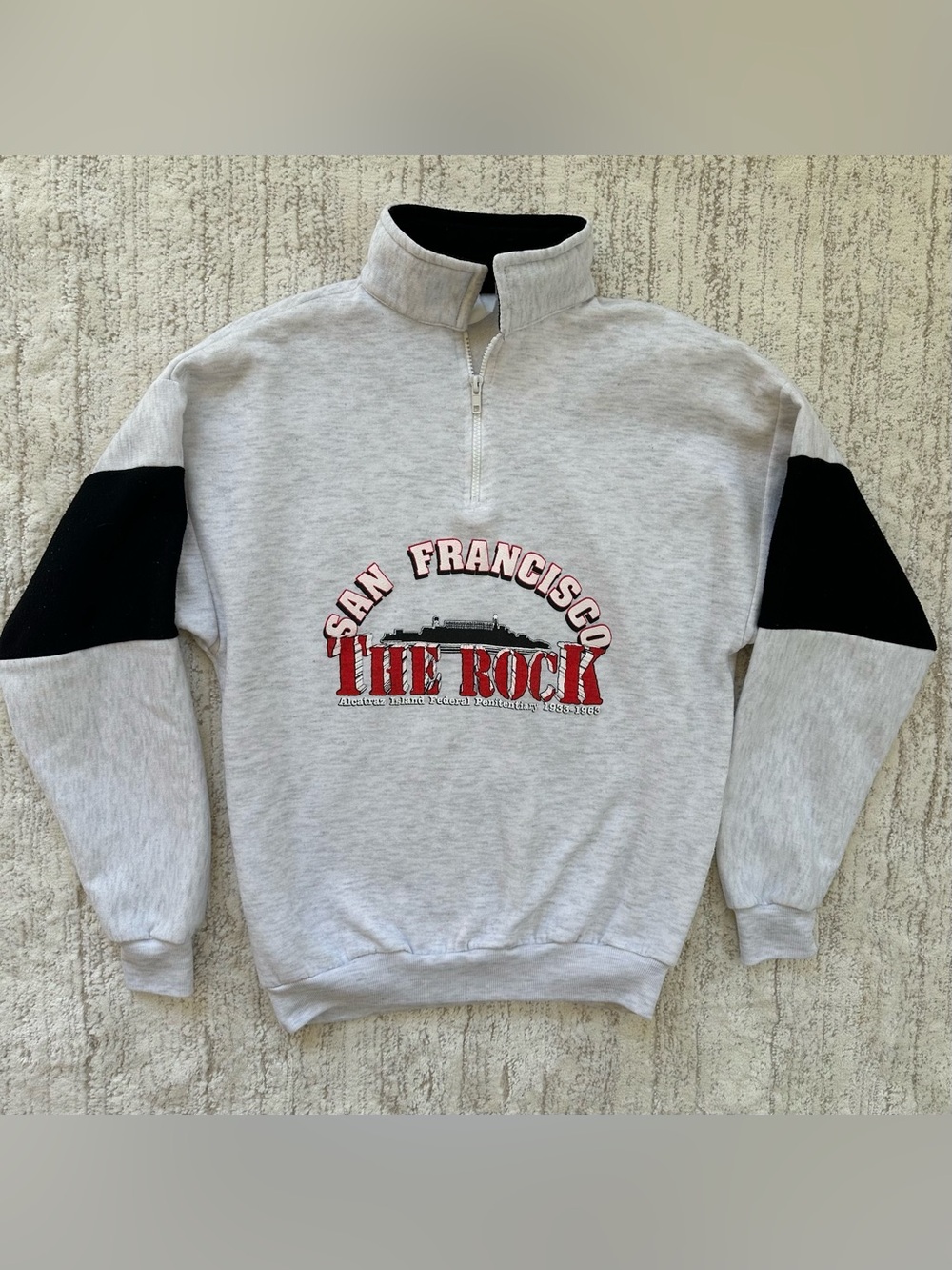 Vintage Alcatraz Island San Francisco “The Rock” 1/4 Zip Sweatshirt Women’s M